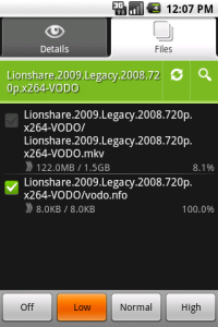 View individual files and set their priorities