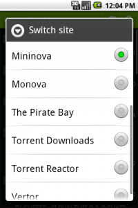 Search through 10 different torrent sites
