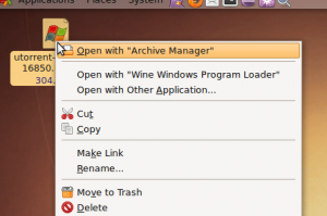 Open the client using Wine