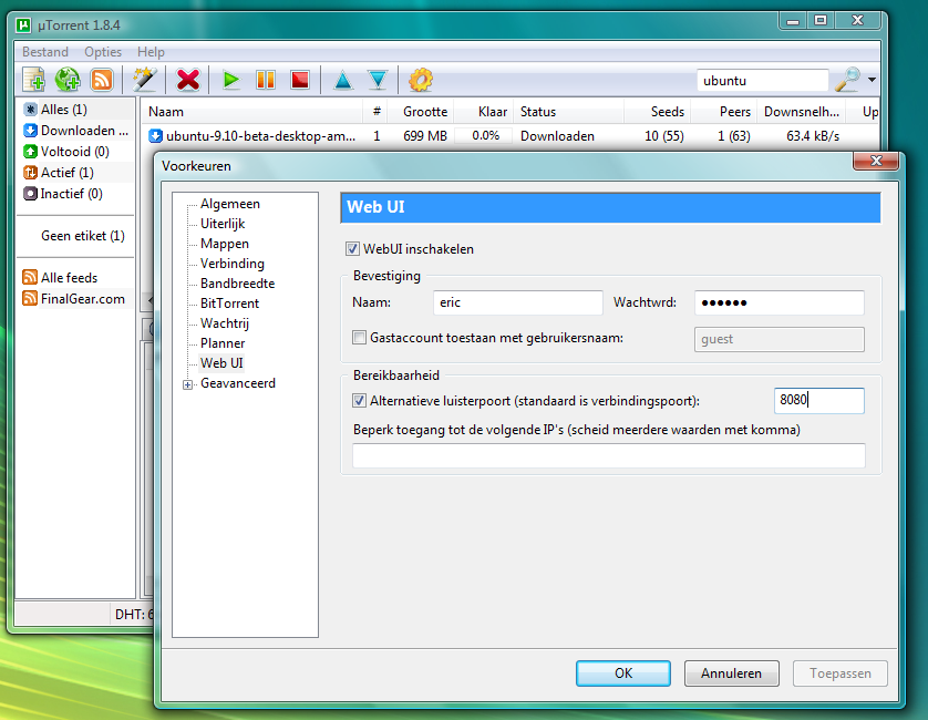 Good Utorrent Port