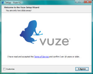 The Vuze installer for Windows