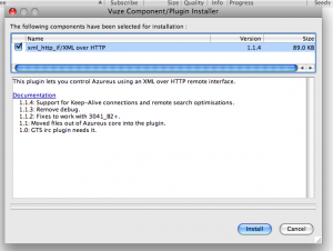 Installing the Vuze XML over HTTP plug-in via the wizard