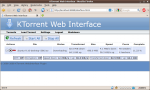 The KTorrent Web Interface